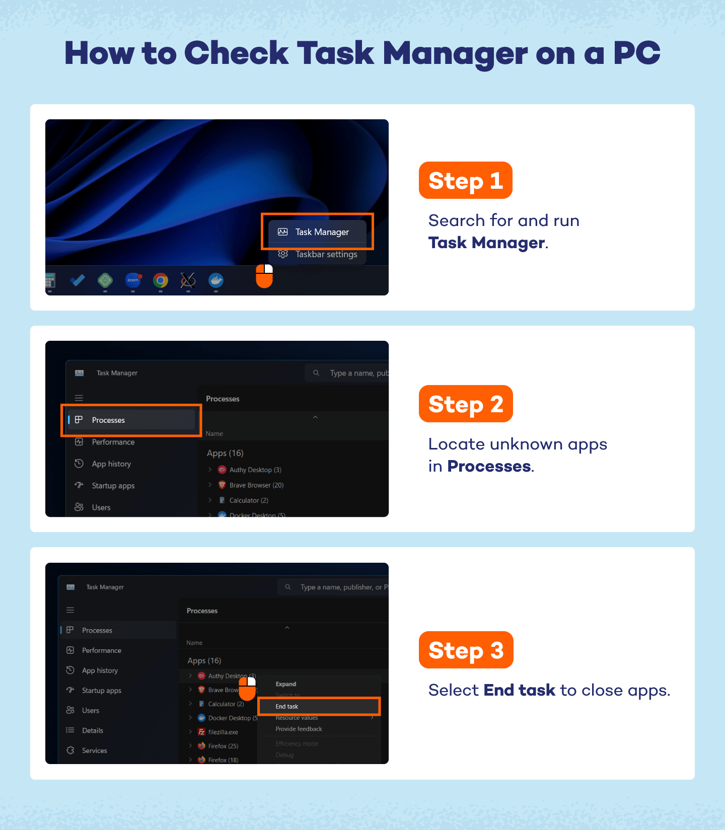 how to check task manager on a PC